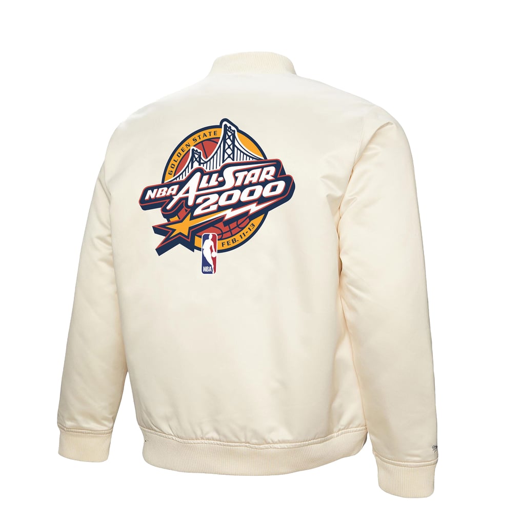  Mitchell & Ness 2000 NBA All-Star Game Full-Zip Satin Jacket - Cream